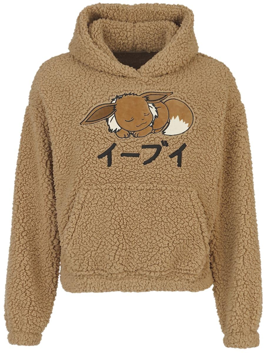 Pokémon Evolie - Teddy Donna Felpa con Cappuccio Marrone 100% Poliestere Regular
