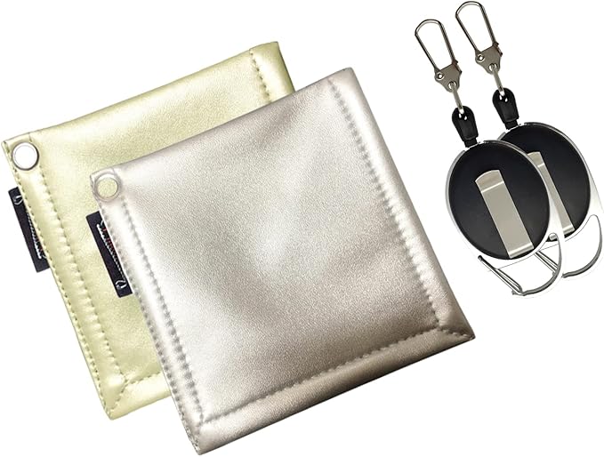 Review 2 Pieces Portable Golf Towel with Retractable Clip, 4.7×4.7 Inch Mini Soft PU Leather Microfiber Golf Towels for Men Women Golf Lovers, Golf Ball Club Cleaner for Belt Golf Accessories(Gold & Silver)