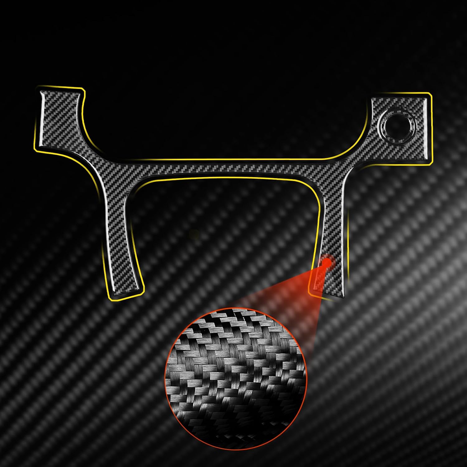 Carbon Fiber Interior Decoration Cover Sticker Trim Compatible with Land Rover Discovery Sport 2015-2019 (Dashboard Trims (2pc))