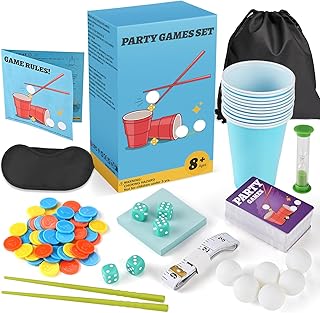 Party Game Set, Action Game for Adults - Beat Your Friends at 100 Challe...