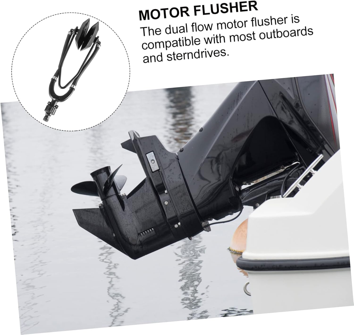 Boat Motor Flush Muffs Steel Motor Cleaning Tool Rectangular Flusher Marine Blower Accessory