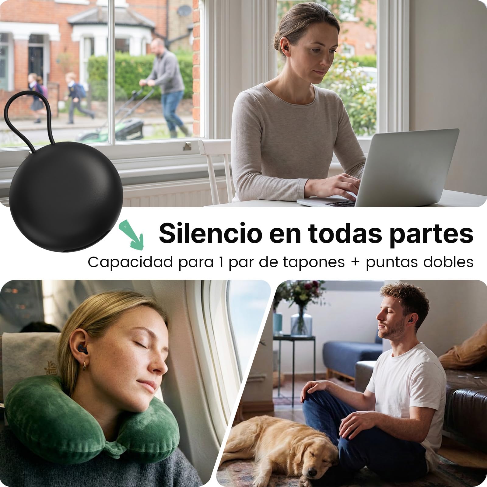 Tapones para dormir, tapones con reducción de ruido de 40 dB para dormir, para quienes duermen de lado, contra los ronquidos, 10 puntas (XS/S/M/L/doble capa)