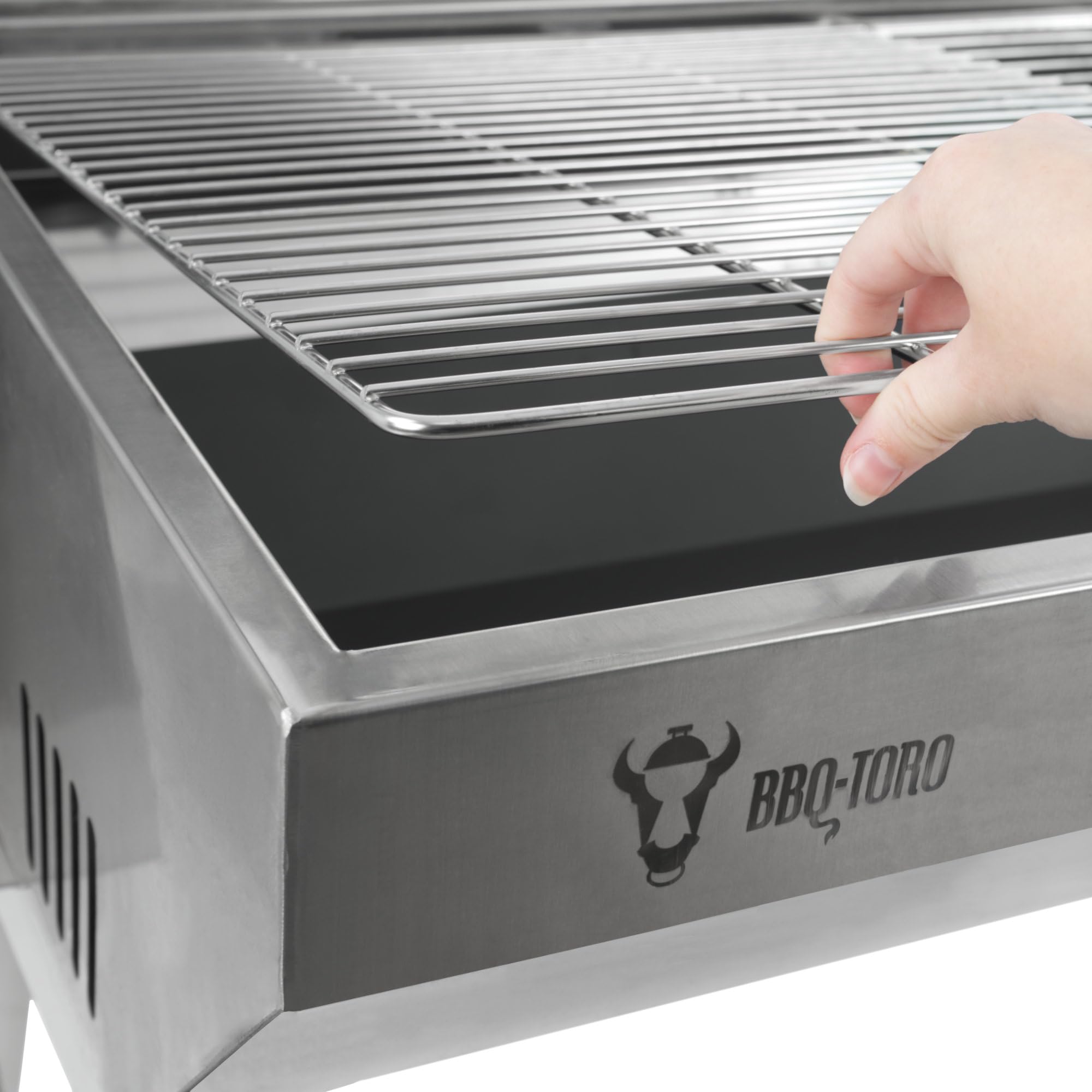 BBQ-Toro girarrosto mobile in acciaio inox per maialino | fino a 60 kg | grill rotisserie con motore, spiedo per arrosti | girarrosto per maiale e agnello con ruote, spiedo elettrico