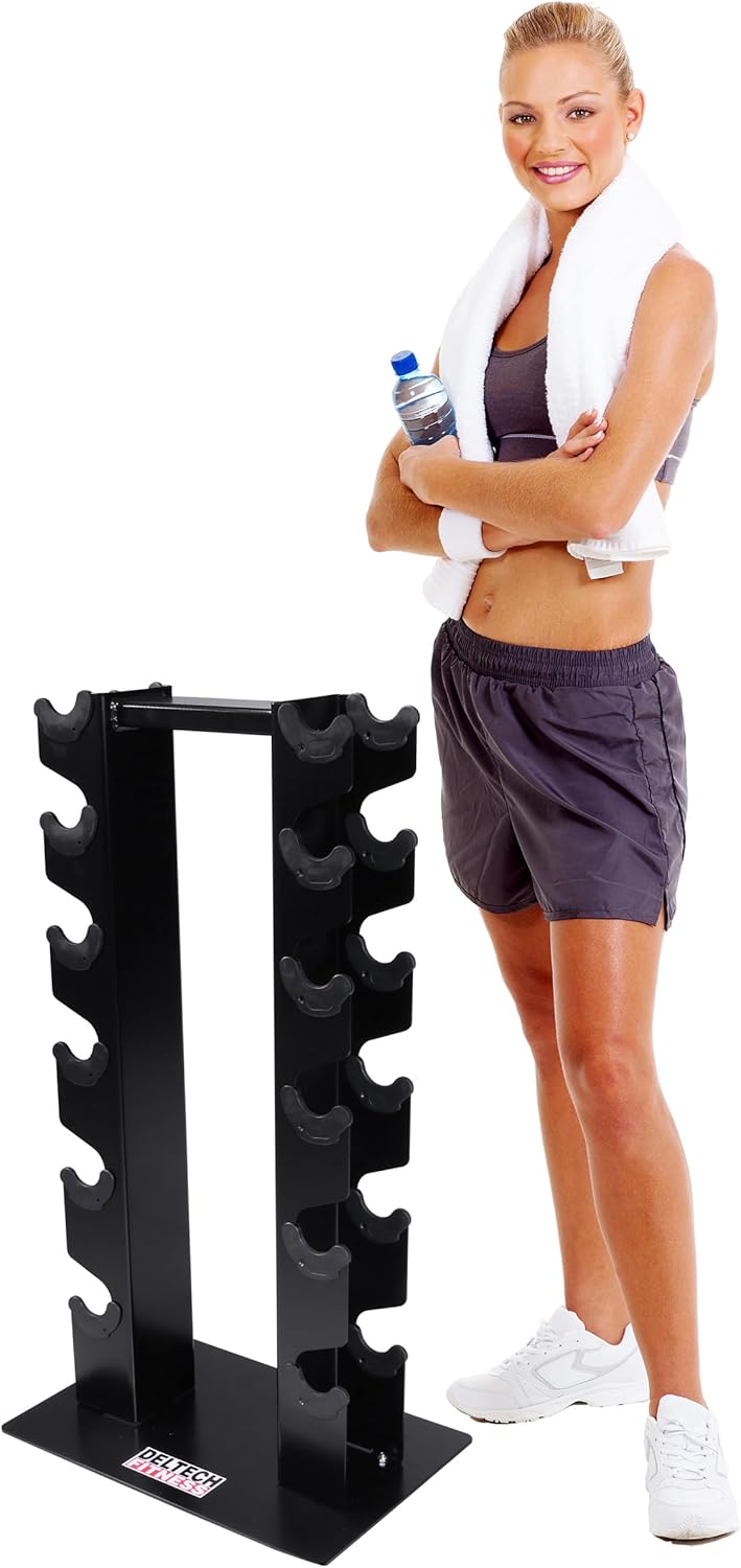 DF5100 6 Pair Vertical Dumbbell Rack by Deltech Fitness