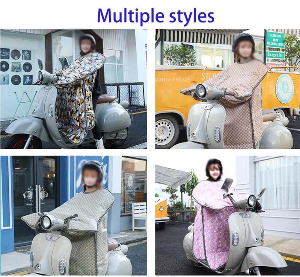 Couvre-Jambes de Scooter avec Manchon de Guidon, Couvre-Genoux imperméable et Coupe-Vent, Tablier Universel pour Voiture électrique/vélo/Tricycle (B)