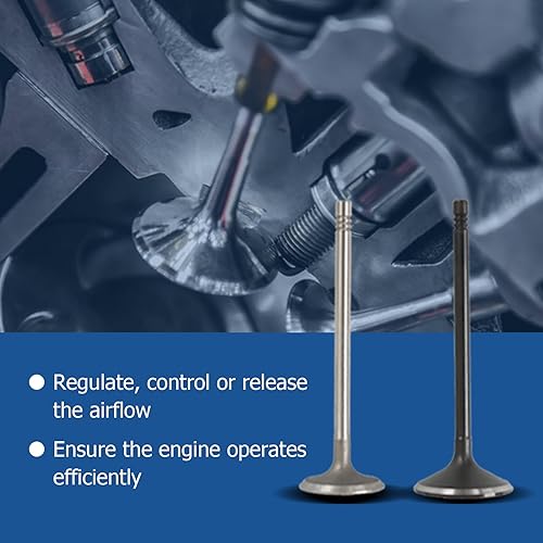 Vista 6 de WFLNHB Válvulas de Motor de Admisión y Escape de Repuesto para GM 2.0L 2.2L 2.4L Ecotec DOHC