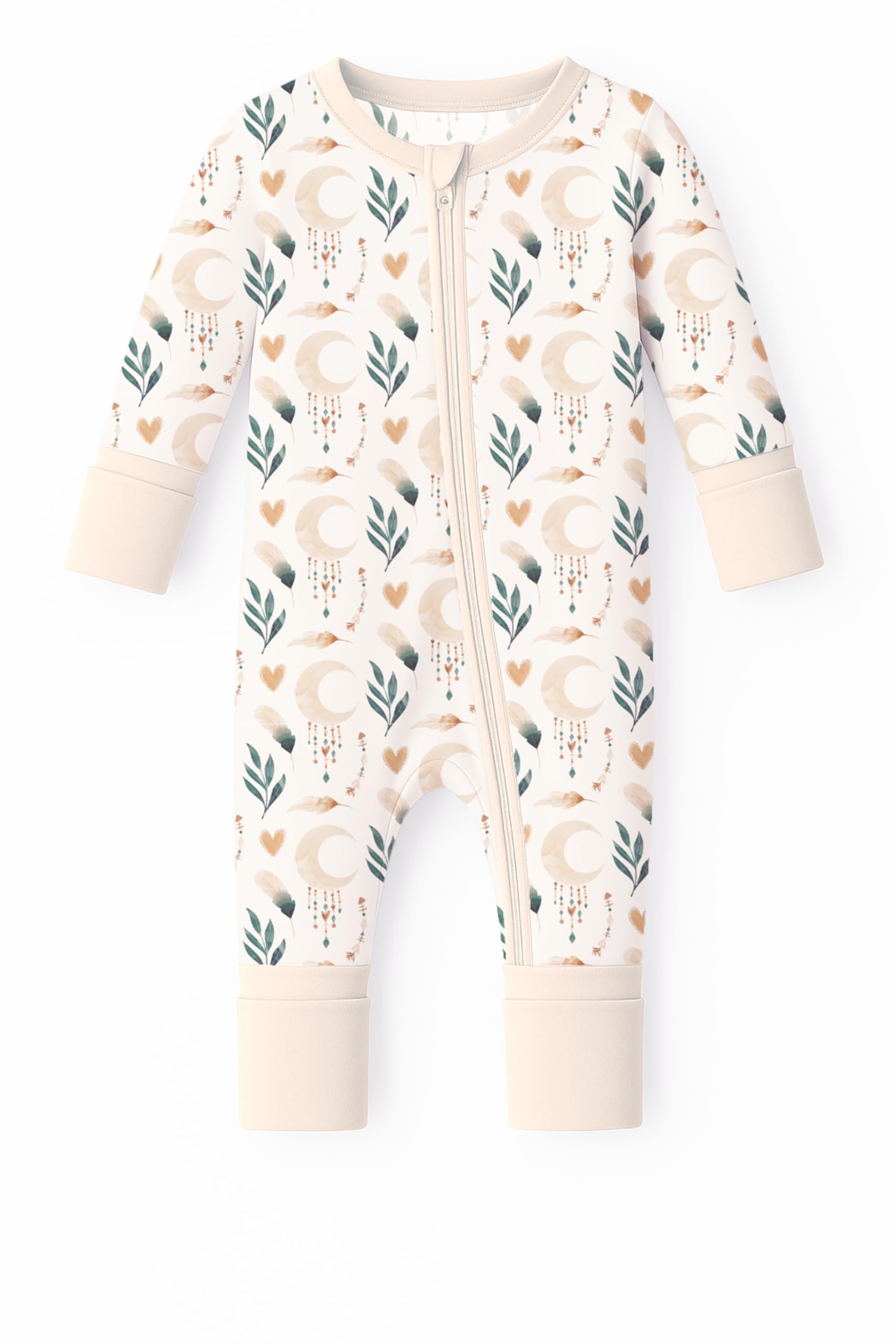 ITSY BITSY BOUTIQUE Viscose Bamboo Baby Pajamas - Boys and Girls Footie Sleeper Convertible 2-Way Zipper Sleeper