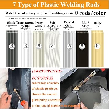 100W Plastic Welding Machine, 2-in-1 Plastic Welding Kit, Soldering Iron Tips & 56 Rods, 3-Speed Temperature Control Soldering Iron Gun, Professional Surface Repair Tool for Car Bumper, Dashboard