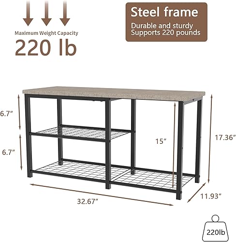 Miniatura 3 de Banco de zapatos de 3 niveles para entrada, organizador de almacenamiento de zapatos y botas, ahorra espacio para zapatos grandes, marco de acero