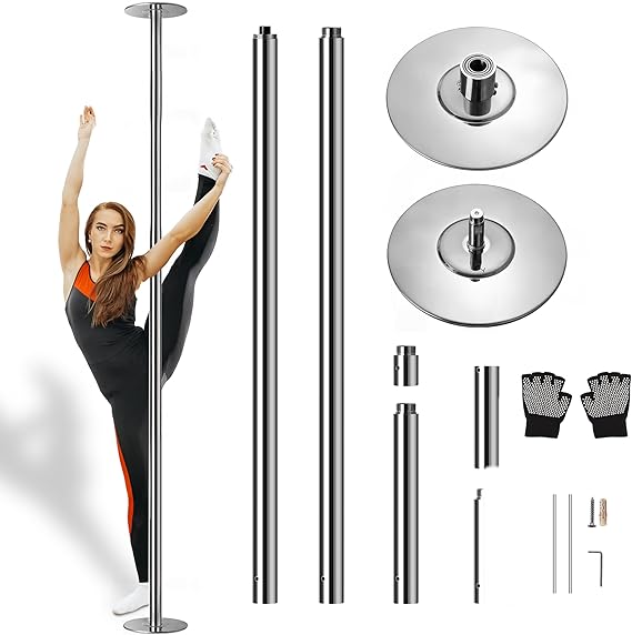 SereneLife Professional Upgrade Spinning Dance Pole - Portable ...