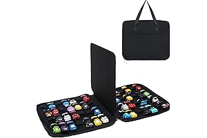 Toy Car Storage Organizer Case for 56 Hot Wheels, Matchbox Cars, Portable...