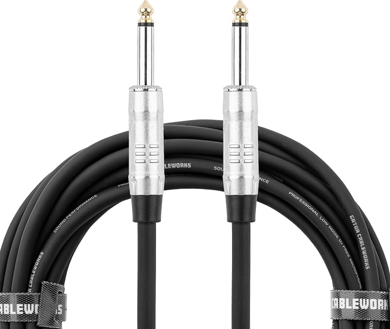 Por cable de parlante TS estándar de 10 pies de la serie Backline de Gator Cases, (GCWB-SPK-10)