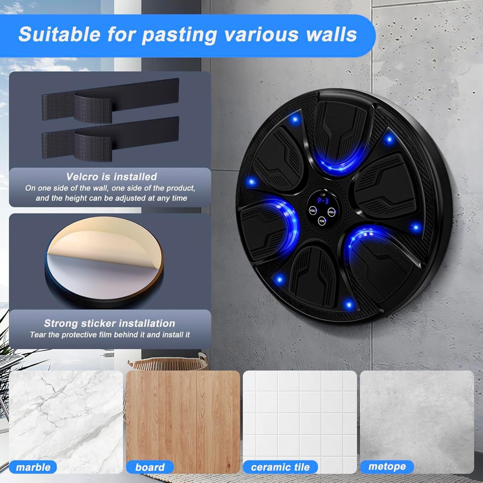 Inteligentna Maszyna Do Ćwiczeń Bokserskich Bluetooth, Montowana Na Ścianie, Elektroniczna Tarcza Bokserska, Sprzęt Do Ćwiczeń Bokserskich Do Domu, W Pomieszczeniach I Na Siłownię