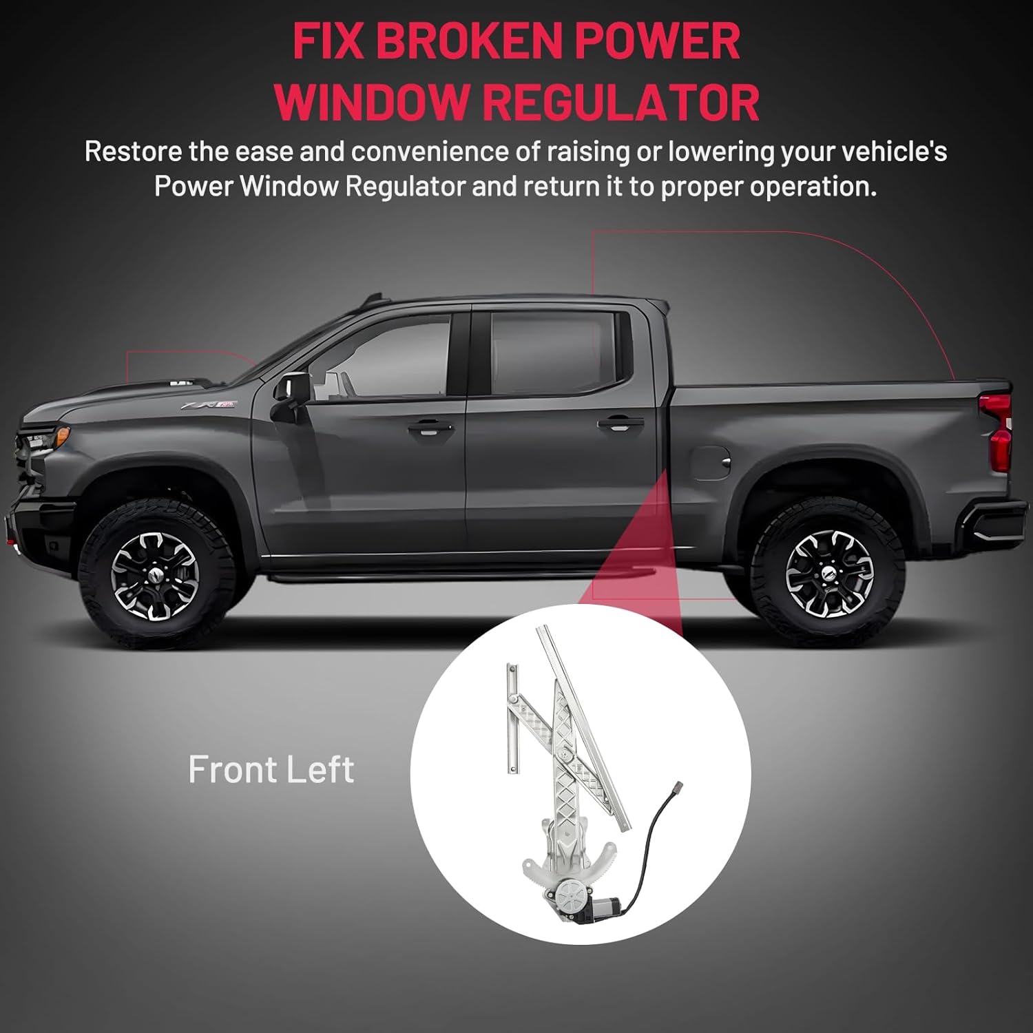 BDFHYK 741-872 Power Window Regulator with Motor Front Left Compatible with Ford Expedition 1997-2002, Ford F-150 2001, Lincoln Navigator 1998-2002