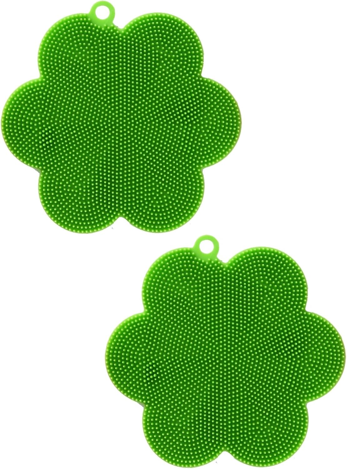 Felio F8547 Silicone Kitchen Brushes, Green, Set of 2, Dishwasher, Vegetable Washer, Dishwasher Safe