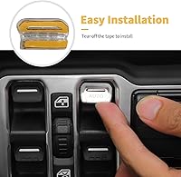 Vista 5 de Cubierta de aluminio para interruptor de ventana, accesorios interiores compatibles con Jeep Wrangler JL JLU y Gladiator JT 2018-2025 (cromado)