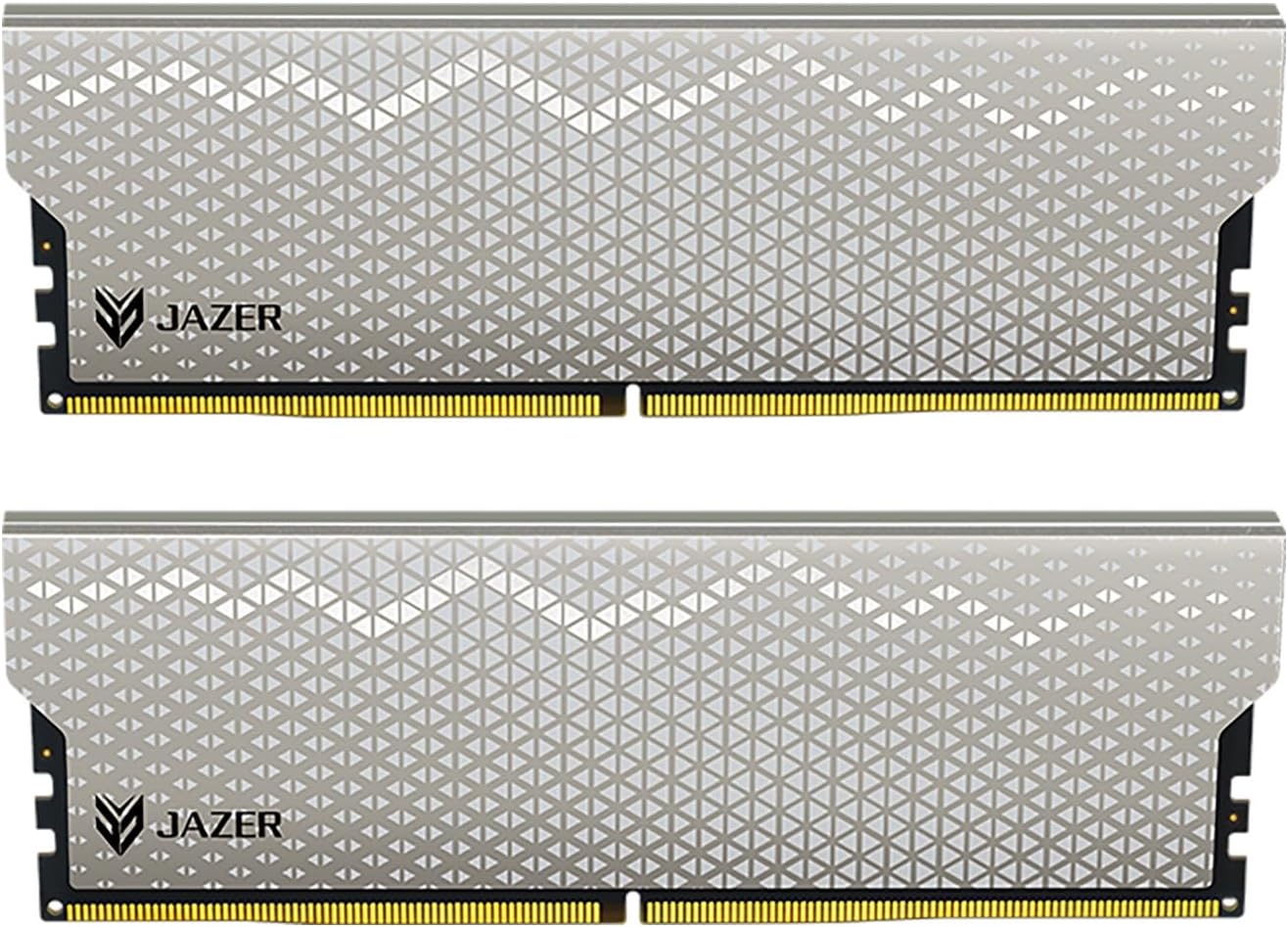 JAZER棘蛇 DDR5 32GB(16GBx2枚) 6000MHz CL38 デスクトップPC用メモリ DDR5 シリーズ Intel XPM 3.0準拠 AMD EXPO メモリキッ 1.25V コンピュータメモリ UDIMM ヒートシンク付き