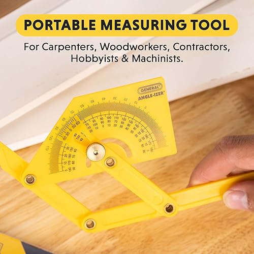 Miniatura 2 de General Tools 29Transportador de plástico y Buscador de ángulo Exterior Interior inclinada ángulos 0 a 180