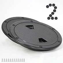 2 Pcs Marine Boat Round Deck Hatch Cover-Non-Slip Inspection Plate Access for Kayak,Yacht-Detachable Water-Tight Lid,Screws Included