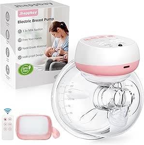 Jheppbay Electric Breast Pump Handsfree - Wearable Leak-Proof Breast