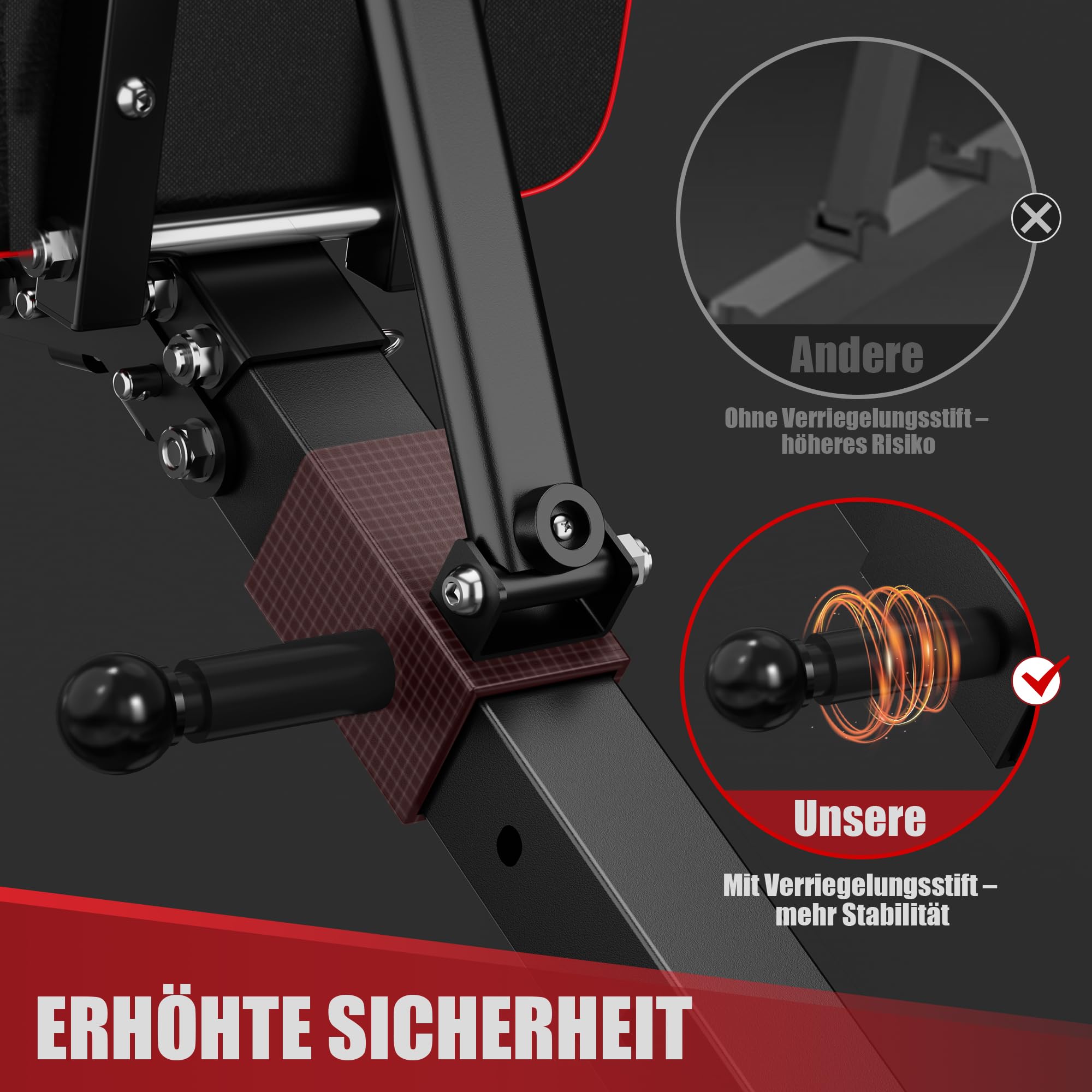 Verstellbare Hantelbank für Heimtrainingsstudio, 350kg Hantelbank Klappbar mit Beinverlängerung & Prediger-Curl-Pad, Neig- und Fallbank Trainingsbank für zuhause