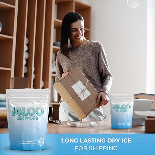 Miniatura 2 de Igloo - Paquetes de hielo instantáneos para envío, hielo seco para envío de alimentos congelados, gel de hielo para bolsas de almuerzo de larga