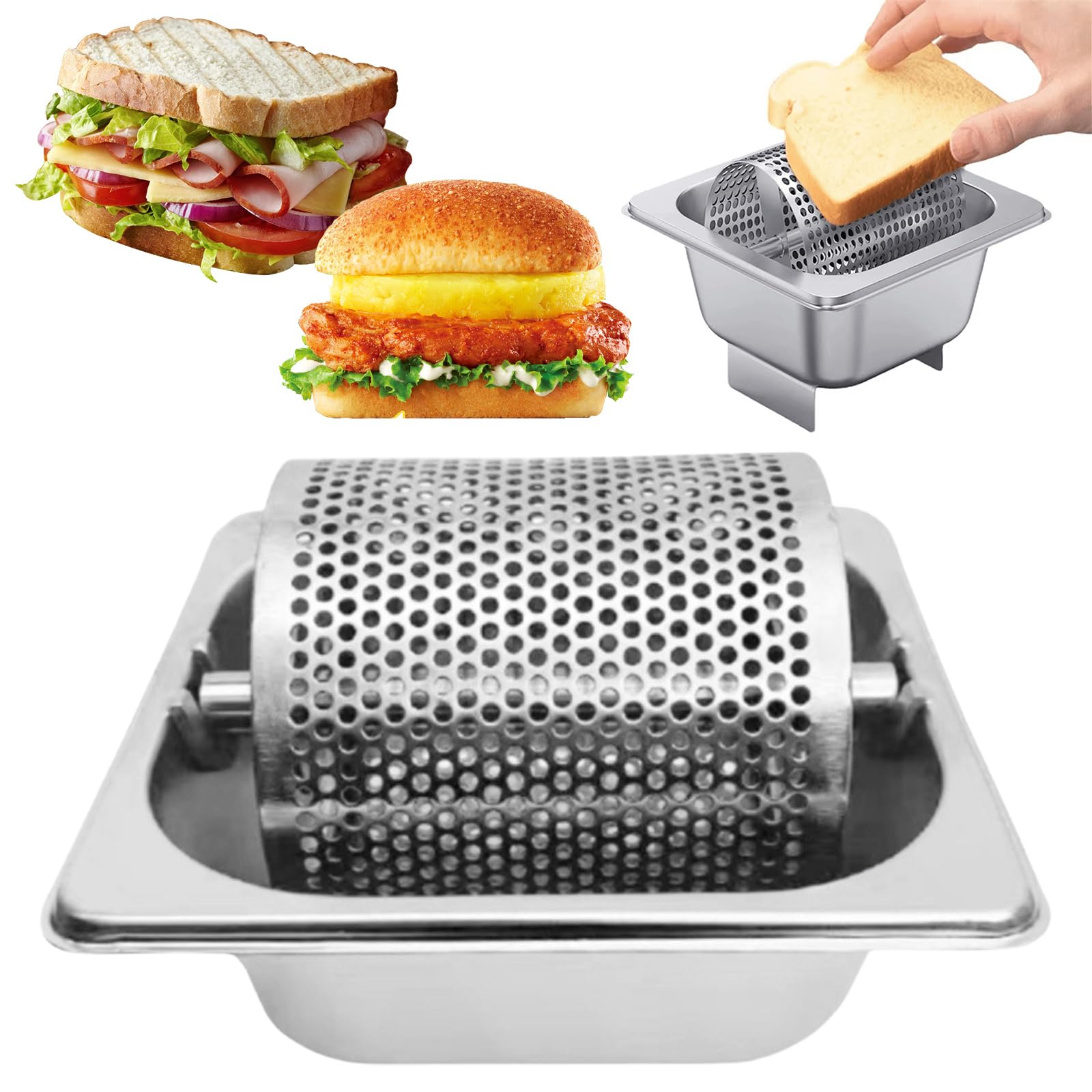 Burro, Burro, Burger, Spargitore per burro in acciaio inox, durevole distributore di burro, strumento per burro, dispenser per pane toast, contiene 1000 gomitoli
