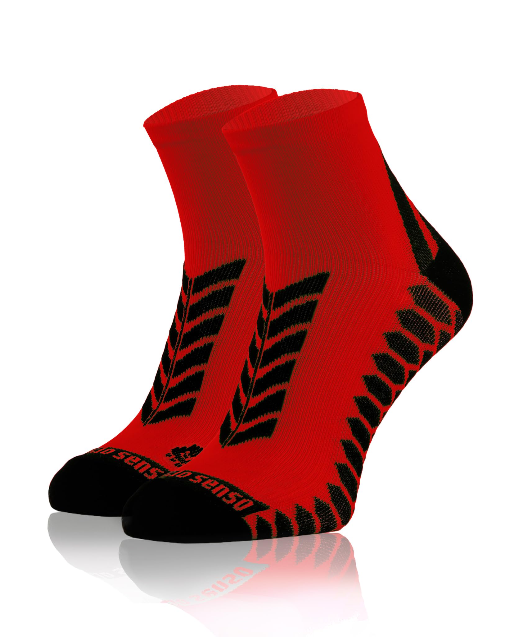 sesto senso Sports Socks Women Men 1 Pair Colourful Sports Socks Running Socks, red, 35-38