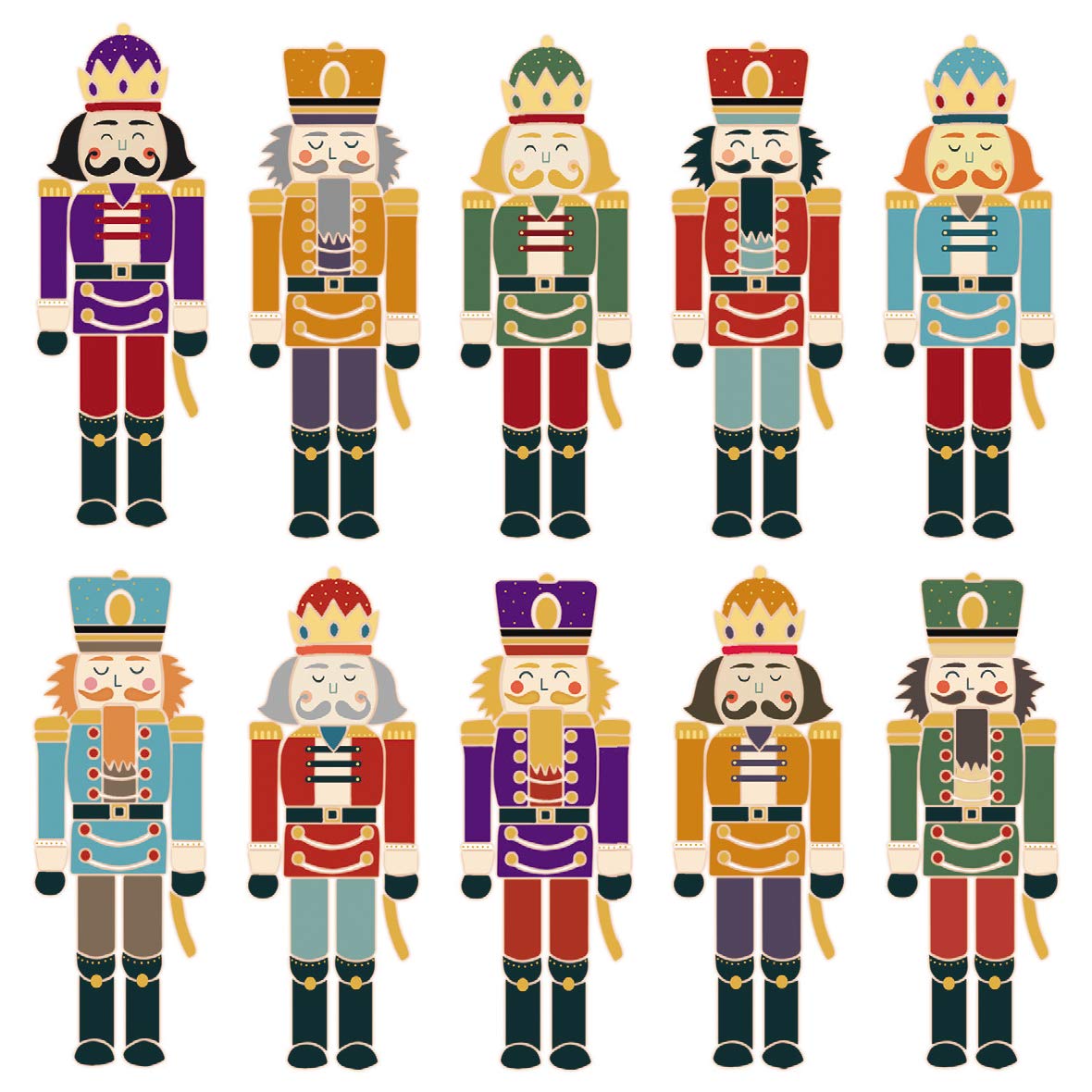 Pack of 8 Toy Small Soldiers Mini Charity Christmas Cards Multiple Charities ASCX0285, 10cm x 10cm