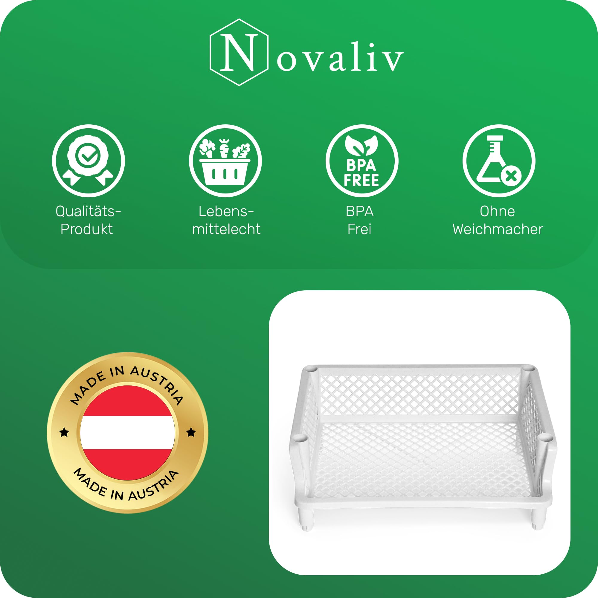 Novaliv 5 Stück Korbregal Weiß Steckregal Stapelbar & Erweiterbar, Regale für Vorratsraum, Lebensmittelregal, Obstregal Keller Aufbewahrungssystem, Vorratskammer Ordnungssystem, Getränkeregal