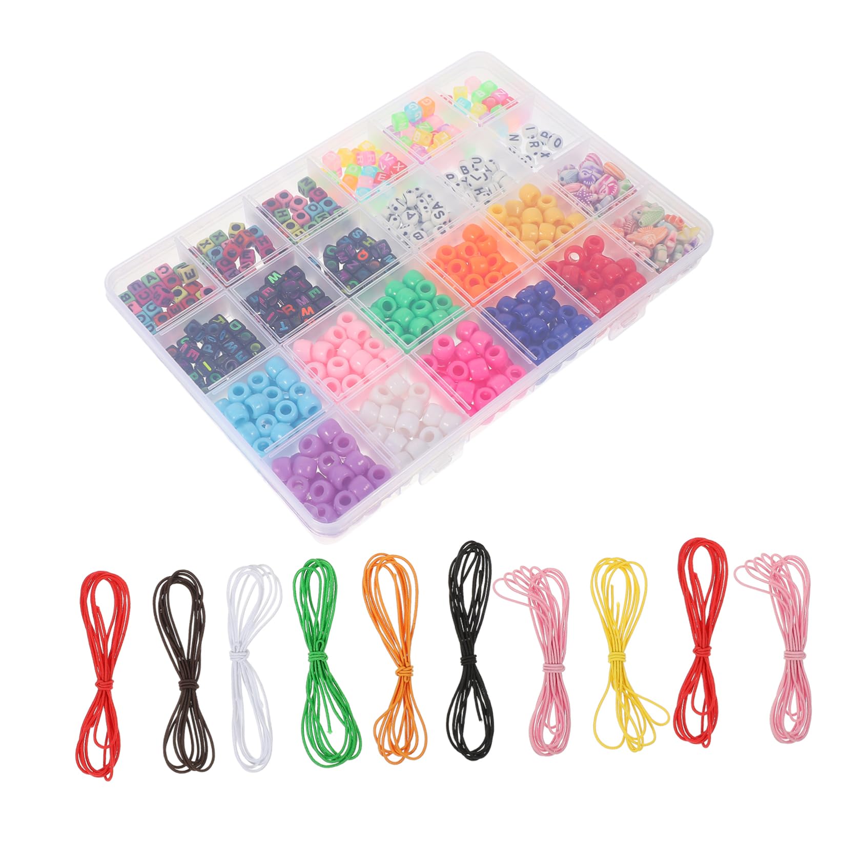 SHINEOFI Cuentas De Joyería Letras Para Hacer Pulseras Collar y Trenzas Resistente y Duradera