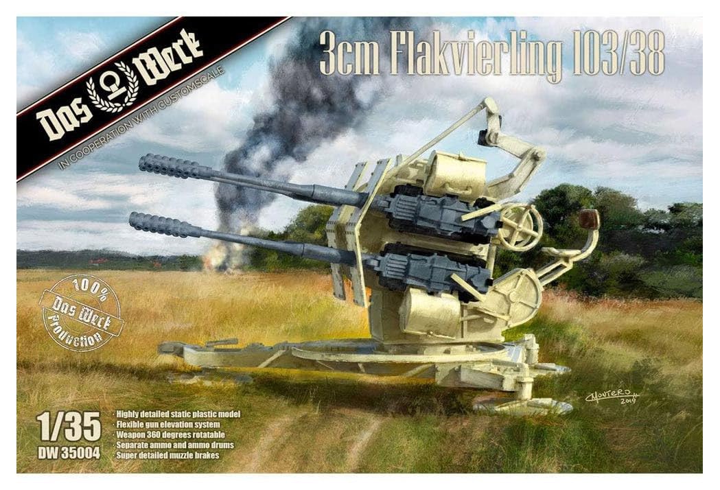 Das WerkDW35004 1/35 3 cm Flakvierling 103/38 Multi-Coloured