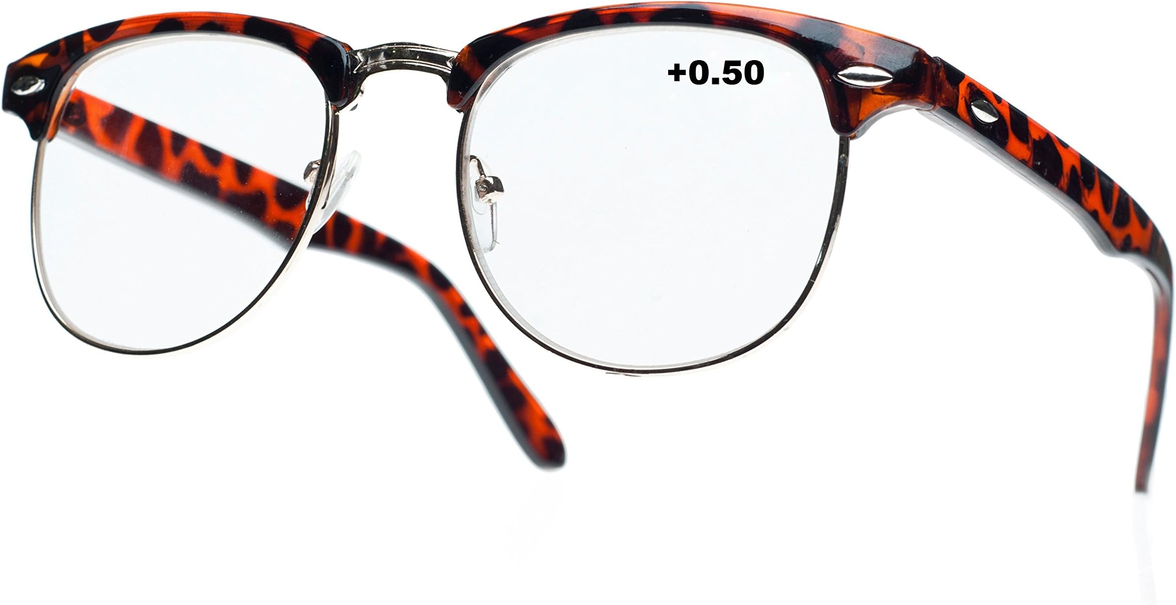 Morefaz Men's Women's Original Vintage Retro +0.50 +0.75 +1.0 +1.5 +2.0 +2.5 +3.5 +4.00 Reading Glasses Unisex Vintage Mfaz Ltd
