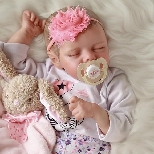 Miniatura 5 de JIZHI - Realistas muñecas reborn de bebés recién nacidos cuerpo suave 17 pulgadas de longitud incluye juguetes para el bebé y accesorios ideal para