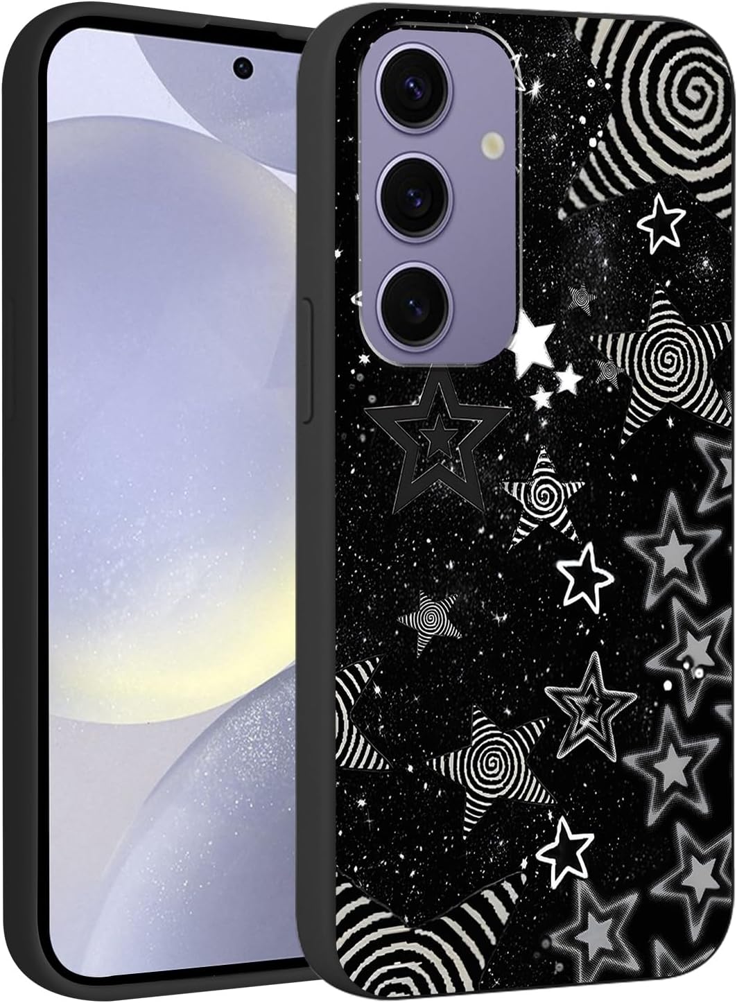 for Samsung Galaxy S24 5G 6.2'' Cute Cool Black Star Phone Case