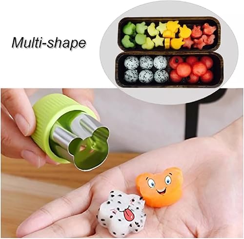 Miniatura 4 de Juego de 9 cortadores de frutas y verduras de acero inoxidable - Molde para cortar mini galletas