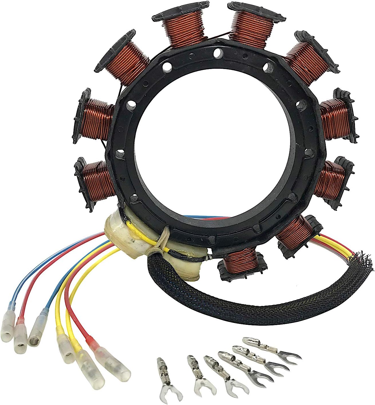 Stator for Mercury Force 174-8778K 1 Outboard 30 Jet 40 50 70 75 80 90 100 115 120 HP 398-8778A16 8778A17 818535A3 9-Amp 2 Stroke 2,3&4 Cylinder
