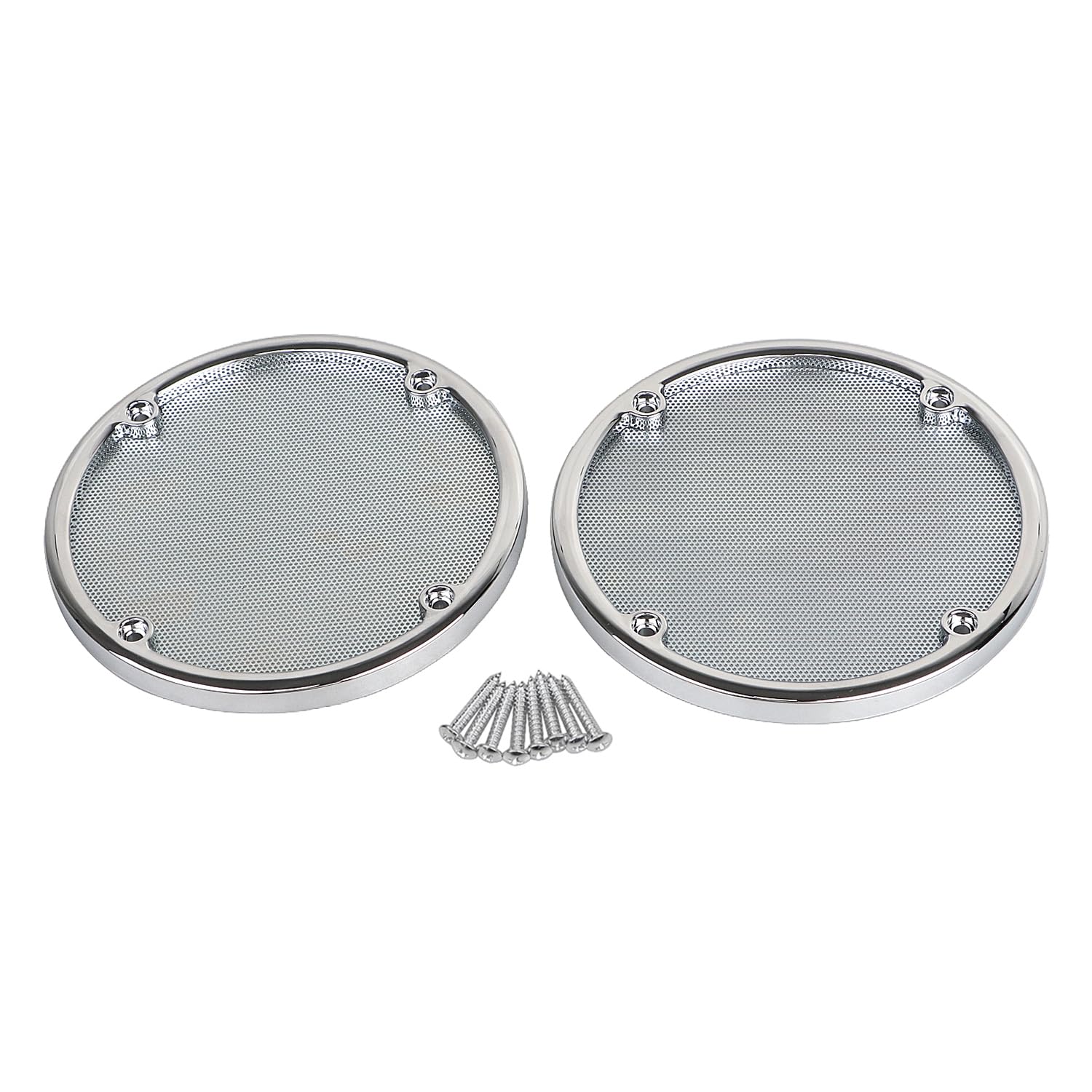 Chrome Rear Speaker Trim Grills Mesh Covers For Harley Electra Glide Classic FLHTC 1996–2013 Trike Street Glide FLHXXX 2010–2011