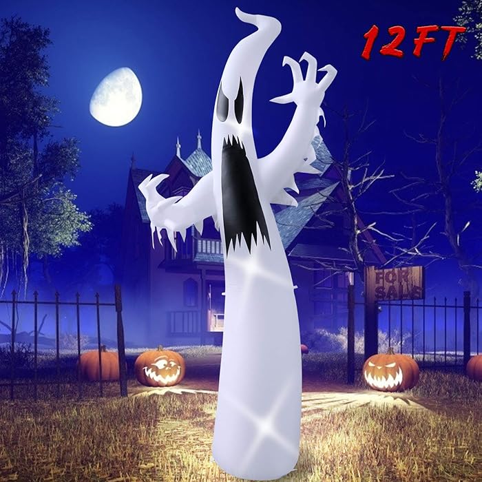 Buy Evoio Inflatable Halloween 12Ft Towering Terrible Spooky Ghost