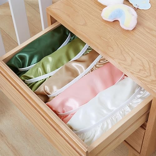 Miniatura 7 de SiinvdaBZX Paquete de 2 fundas para cambiador para bebés, niñas y niños, fundas de satén suaves y sedosas para cambiadores de pañales de 32 x 16