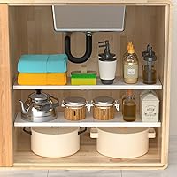 Vista 2 de Estantes organizadores de armario expandibles, sistema organizador de armario ajustable, separador de armario, organización de almacenamiento