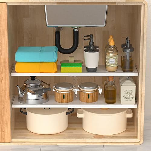 Miniatura 2 de Estantes organizadores de armario expandibles, sistema organizador de armario ajustable, separador de armario, organización de almacenamiento,