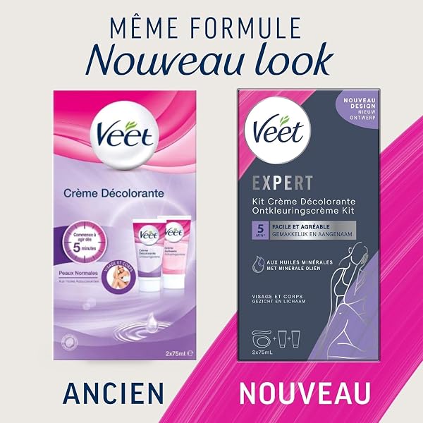 Veet Crème Décolorante Spécial Visage - 2 crèmes de 30 ml - 5