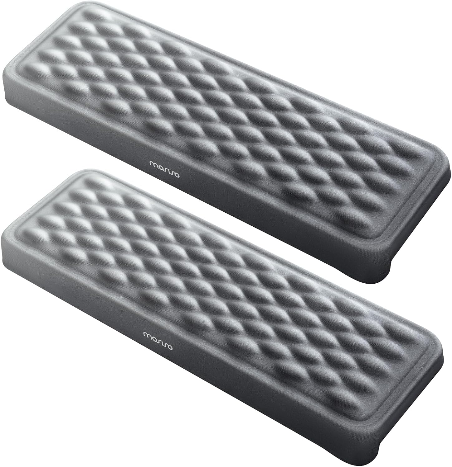 MOSISO Arm Rest for Desk, L-Shaped Desk Elbow Pad for Desk, Diamond Memory Foam Elbow Pads with Non-Slip Base, 2 Pcs Ergonomic Massage Desk Edge Cushion & Wrist Rest for Computer Keyboard, Purple