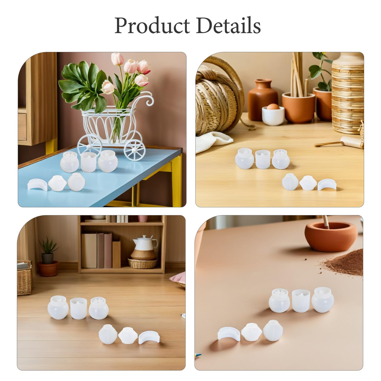 jojofuny Molde de Silicona para Gelatina y Chocolate 6 Piezas en Forma de Frutas Realistas, Superficie Antiadherente y Diseño Compacto Adecuado para Reuniones Familiares
