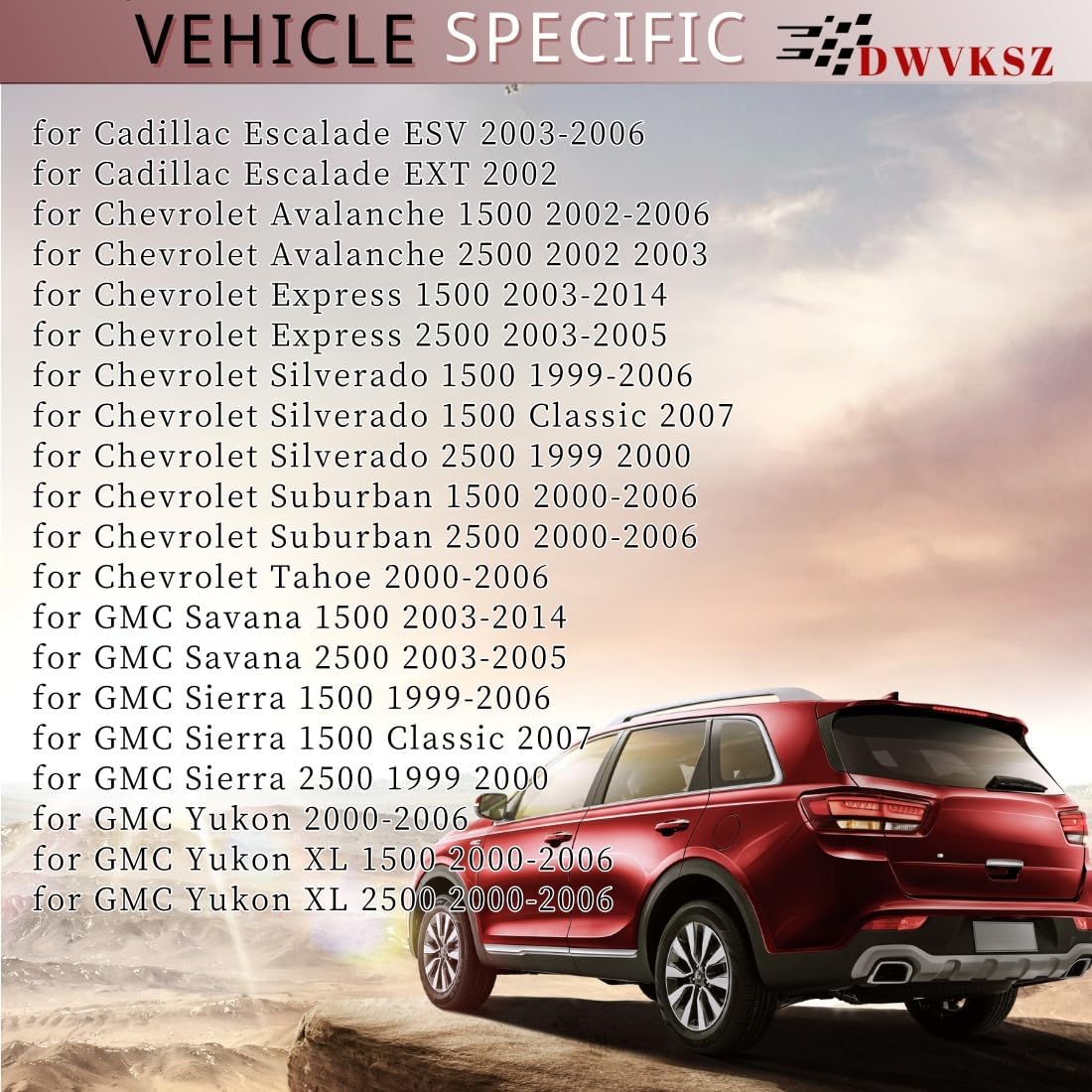 Front Lower Suspension Control Arm Bumper 1PC Dwvksz for Chevrolet Express 2500 6.0L AWD RWD 2003-2005, for Chevrolet Avalanche 1500 5.3L 4WD 2002-2006, for Chevrolet Avalanche 2500 8.1L RWD 2002 2003