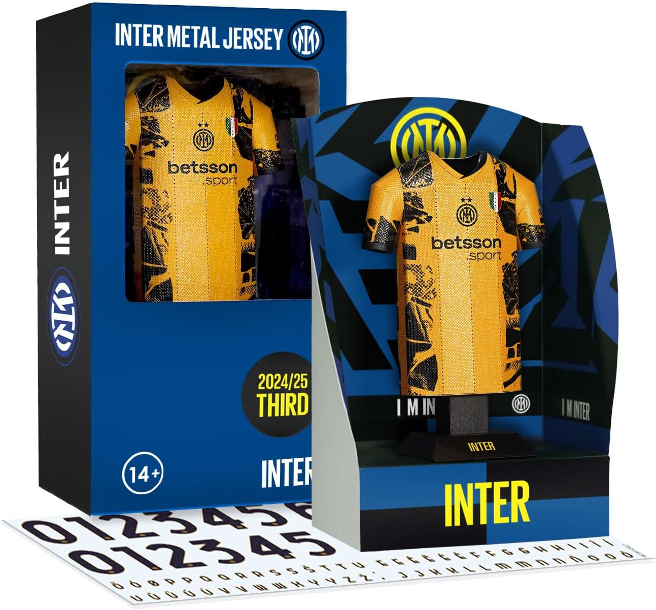 Inter Milan 24/25 Home Jersey-Shaped Alloy Metal Desk Display Stand – Official Licensed Men’s Soccer Team Collectible Model