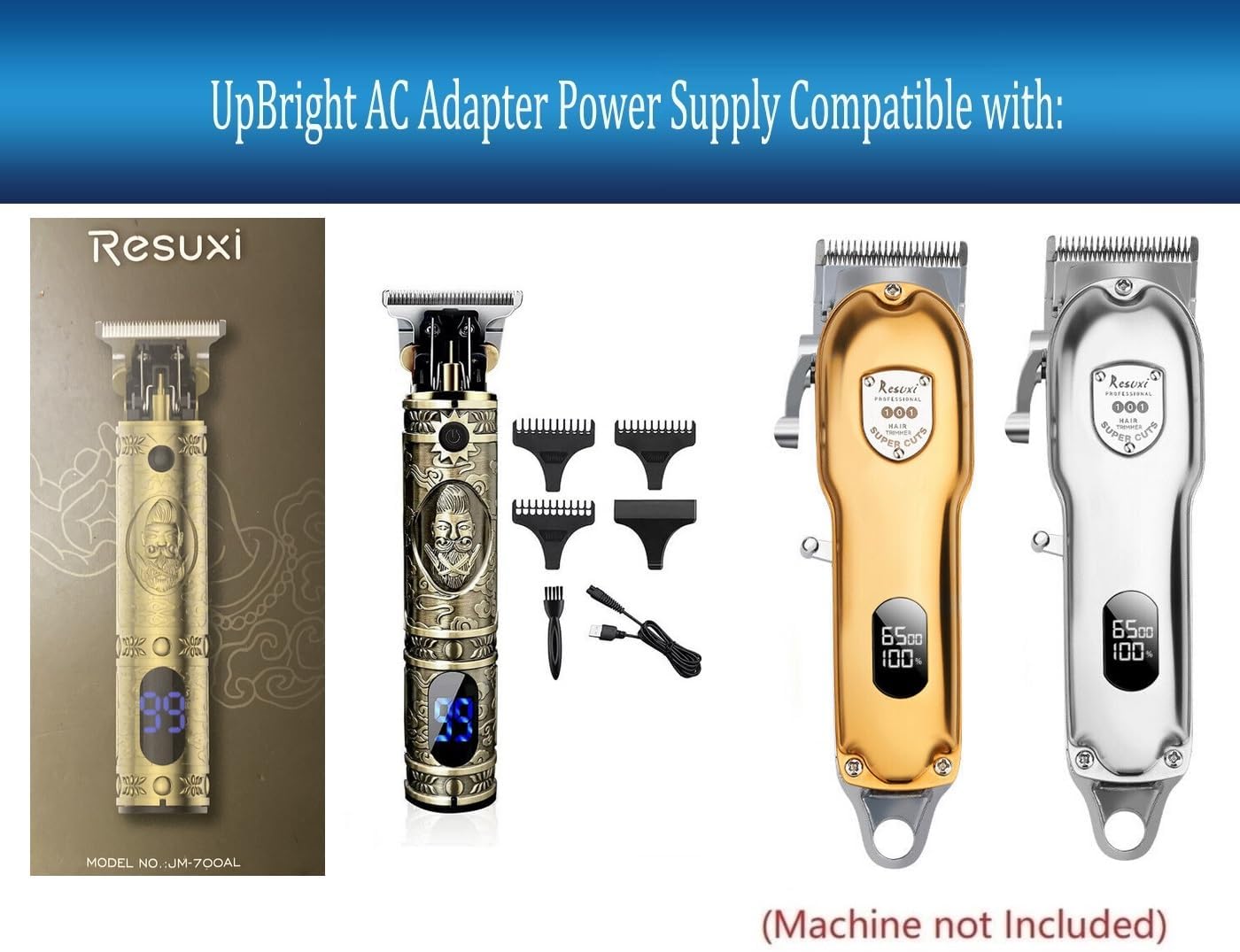 UpBright AC Adapter compatible with Resuxi hair clippers
