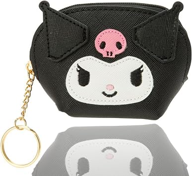 Kawaii Coin Purse Keychain,Cute Wallets for Teen Girls,Cartoon Wallet for Backpack Decoration Kuro