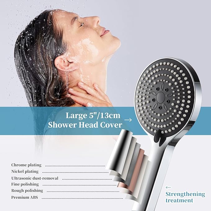 Regadera de Mano OFFO, 6 Modos Alta Presión, Acabado Cromado miniatura 6